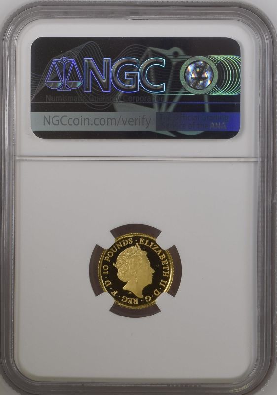2021 Gold 10 Pounds (1/10 oz.) Britannia 2021 Proof NGC PF 70 ULTRA CAMEO - Image 2 of 2