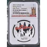 2022 Silver 2 Pounds Rolling Stones Proof NGC PF 70 ULTRA CAMEO