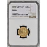 1898 Gold Half-Sovereign NGC MS 61