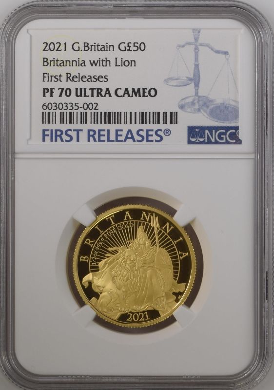 2021 Gold 50 Pounds (1/2 oz.) Britannia 2021 Proof NGC PF 70 ULTRA CAMEO