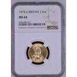 1974 Gold Sovereign NGC MS 64