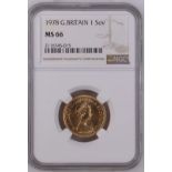 1978 Gold Sovereign NGC MS 66