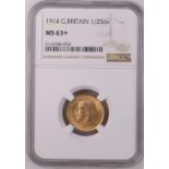 1914 Gold Half-Sovereign NGC MS 63+