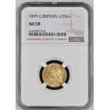 1899 Gold Half-Sovereign NGC AU 58