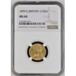 1899 Gold Half-Sovereign NGC MS 60