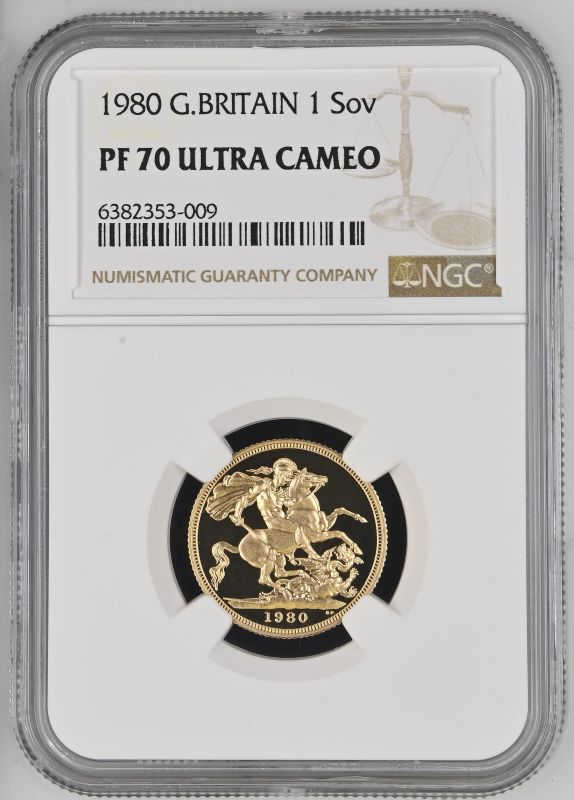 1980 Gold Sovereign Proof NGC PF 70 ULTRA CAMEO
