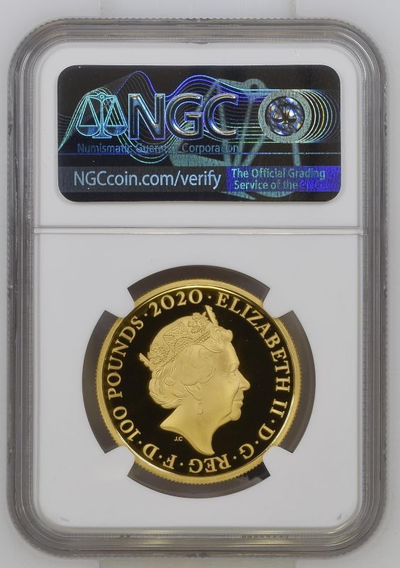2020 Gold 100 Pounds (1 oz.) James Bond, Pay Attention Proof NGC PF 70 ULTRA CAMEO Box & COA - Image 2 of 2