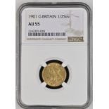 1901 Gold Half-Sovereign NGC AU 55