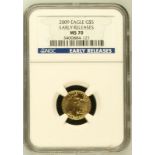 United States 2009 Gold 5 Dollars NGC MS 70