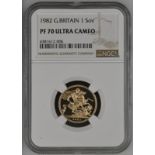 1982 Gold Sovereign Proof NGC PF 70 ULTRA CAMEO