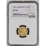 1901 Gold Half-Sovereign NGC AU 58