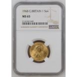 1968 Gold Sovereign NGC MS 65