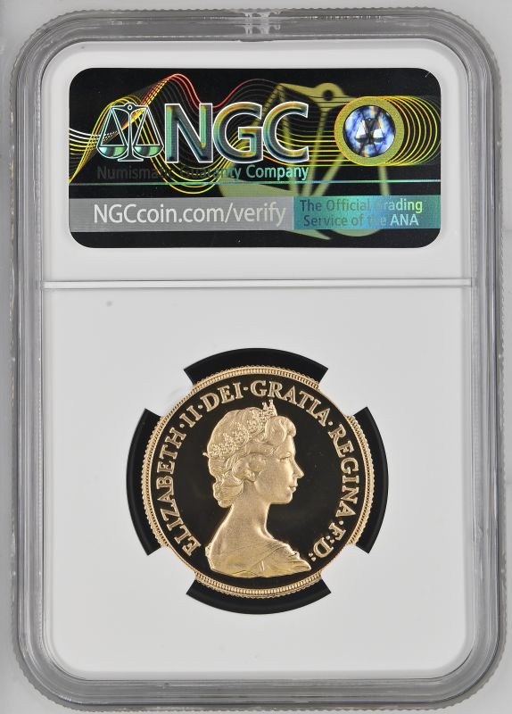1980 Gold 2 Pounds (Double Sovereign) Proof NGC PF 69 ULTRA CAMEO - Image 2 of 2