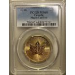 Canada 2016 Gold 50 Dollars Elizabeth II PCGS MS68