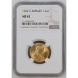 1962 Gold Sovereign NGC MS 65