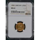 1898 Gold Half-Sovereign NGC MS 62