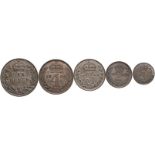 1902 Lot of 5 Silver Sixpence to Maundy Penny Various conditions