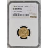1900 Gold Half-Sovereign NGC UNC Details