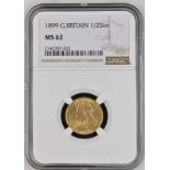 1899 Gold Half-Sovereign NGC MS 62