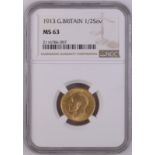 1913 Gold Half-Sovereign NGC MS 63