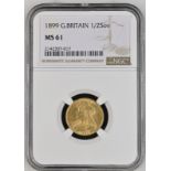 1899 Gold Half-Sovereign NGC MS 61