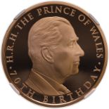 2018 Gold 5 Pounds Prince Charles Proof NGC PF 70 ULTRA CAMEO Box & COA
