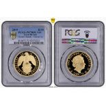 2019 Gold 100 Pounds (1 oz.) Falcon of the Plantagenets Proof Single Finest PCGS PR70 DCAM