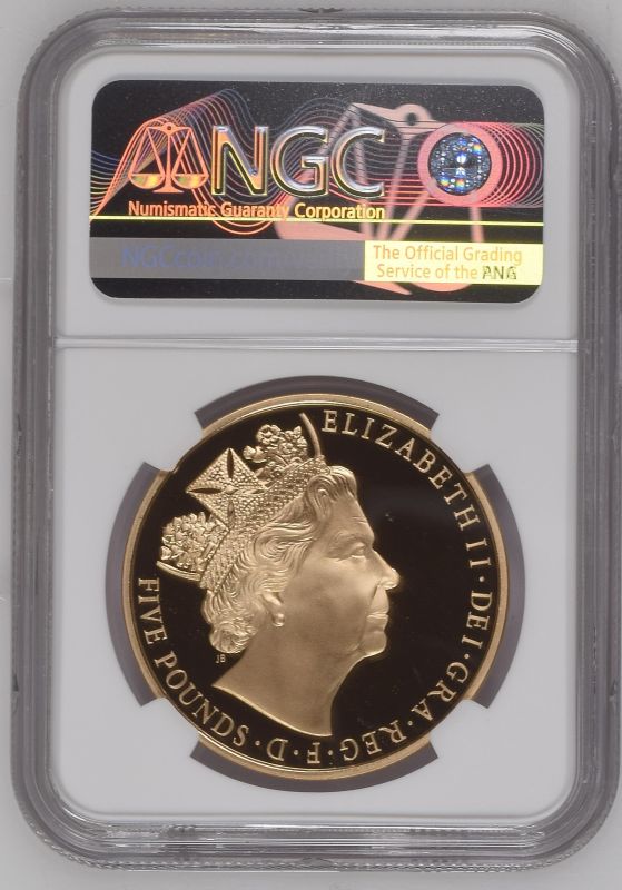 2015 Gold 5 Pounds (Crown) Longest Reigning Monarch Proof NGC PF 70 ULTRA CAMEO Box & COA - Image 4 of 4