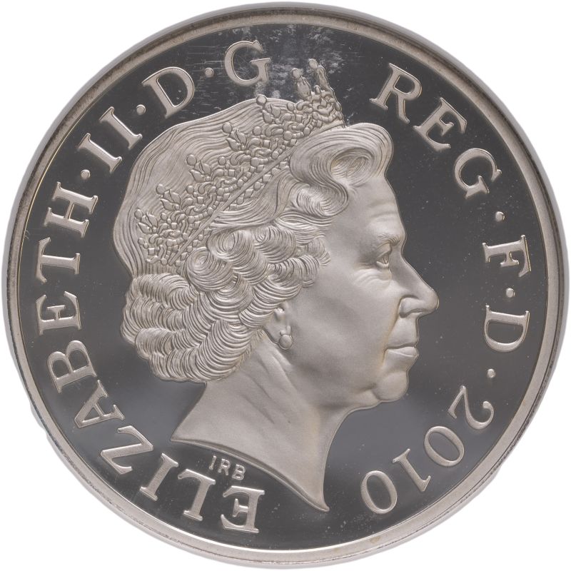 2010 Silver 5 Pounds (Crown) Restoration of the Monarchy Proof Piedfort NGC PF 70 ULTRA CAMEO - Image 2 of 4
