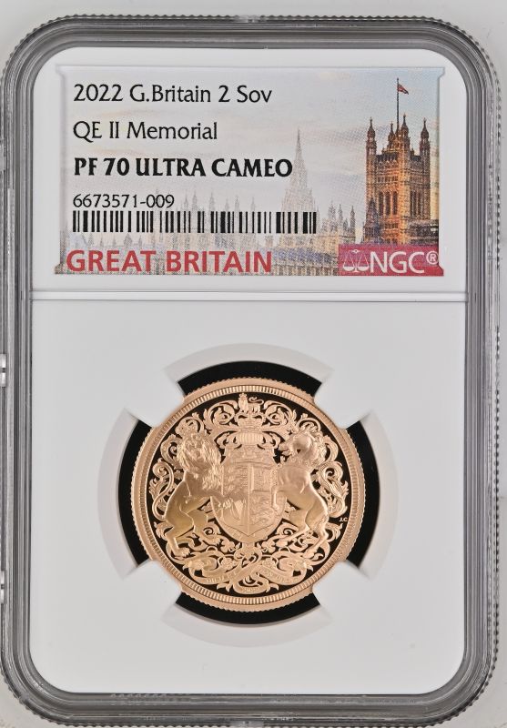 2022 Gold 2 Pounds (Double Sovereign) Memorial Sovereign Proof NGC PF 70 ULTRA CAMEO - Image 3 of 4