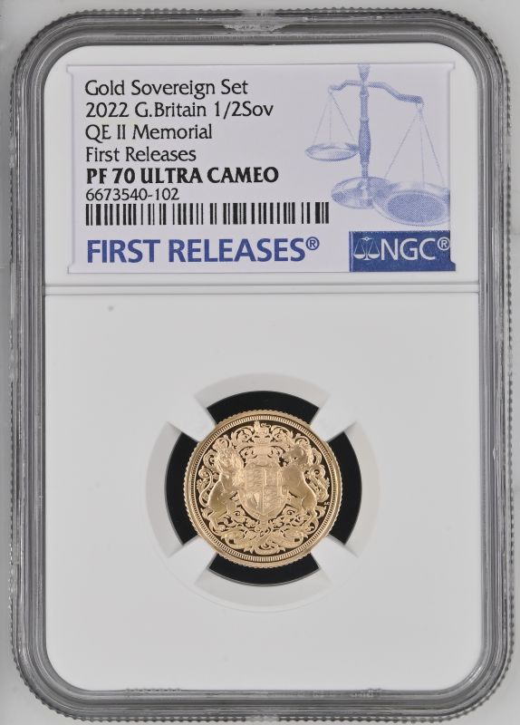 2022 Gold Half-Sovereign Memorial Sovereign Proof NGC PF 70 ULTRA CAMEO - Image 3 of 4