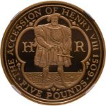2009 Gold 5 Pounds (Crown) King Henry VIII Proof NGC PF 70 ULTRA CAMEO Box & COA