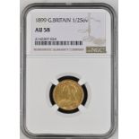 1899 Gold Half-Sovereign NGC AU 58