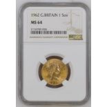 1962 Gold Sovereign NGC MS 64