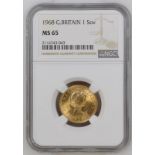 1968 Gold Sovereign NGC MS 65