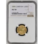 1896 Gold Half-Sovereign NGC AU 58