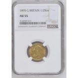 1895 Gold Half-Sovereign NGC AU 55