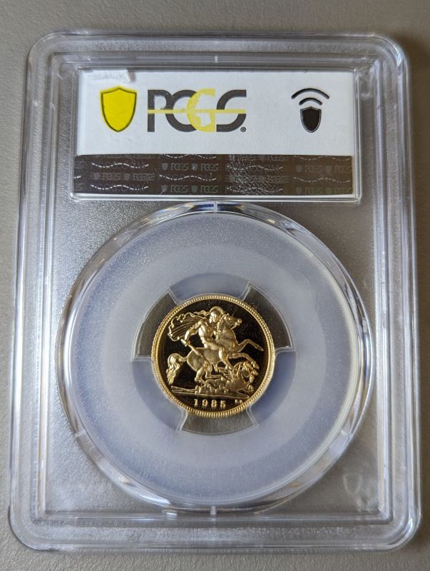 1985 Gold Half-Sovereign Proof PCGS PR70 DCAM - Image 2 of 2