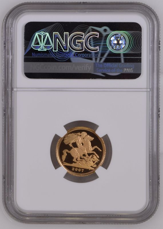2007 Gold Half-Sovereign Proof NGC PF 69 ULTRA CAMEO - Image 2 of 2