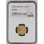 1898 Gold Half-Sovereign NGC AU 58