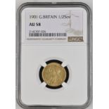 1901 Gold Half-Sovereign NGC AU 58