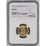 1974 Gold Sovereign NGC MS 64