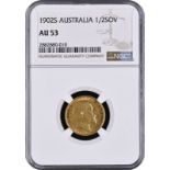 1902 S Gold Half-Sovereign NGC AU 53