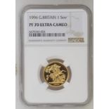 1996 Gold Sovereign Proof NGC PF 70 ULTRA CAMEO