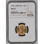 1965 Gold Sovereign NGC MS 63