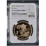 2021 Gold 5 Pounds (5 Sovereigns) 95th Birthday privy mark Proof NGC PF 70 ULTRA CAMEO