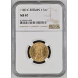 1980 Gold Sovereign NGC MS 65