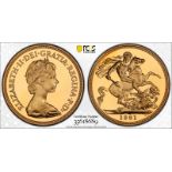 1981 Gold Sovereign Proof PCGS PR70 DCAM