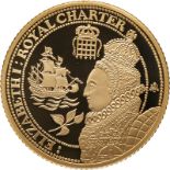St. Helena 2017 Gold One Pound (1/4 oz.) Elizabeth I - Royal Charter Proof