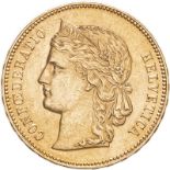 Switzerland 1895 Gold 20 Francs Good extremely fine